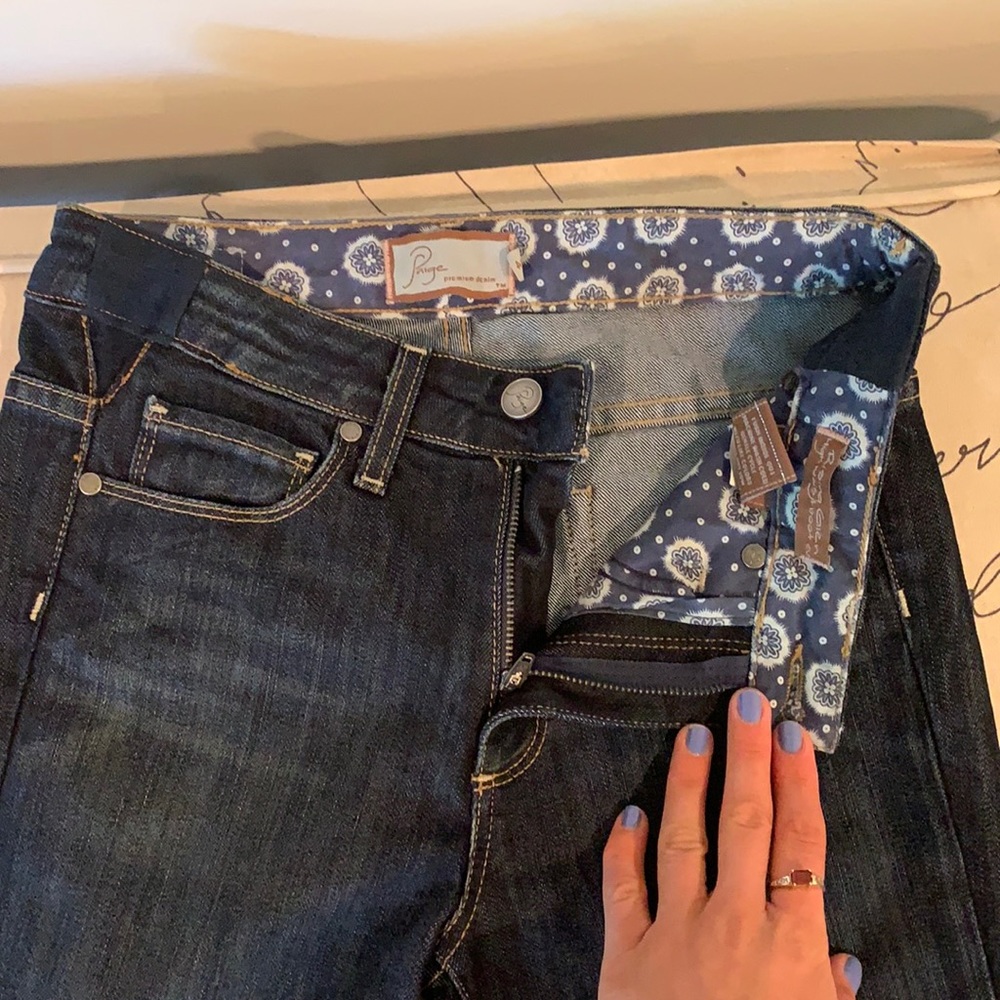 Paige denim high-rise blue jeans